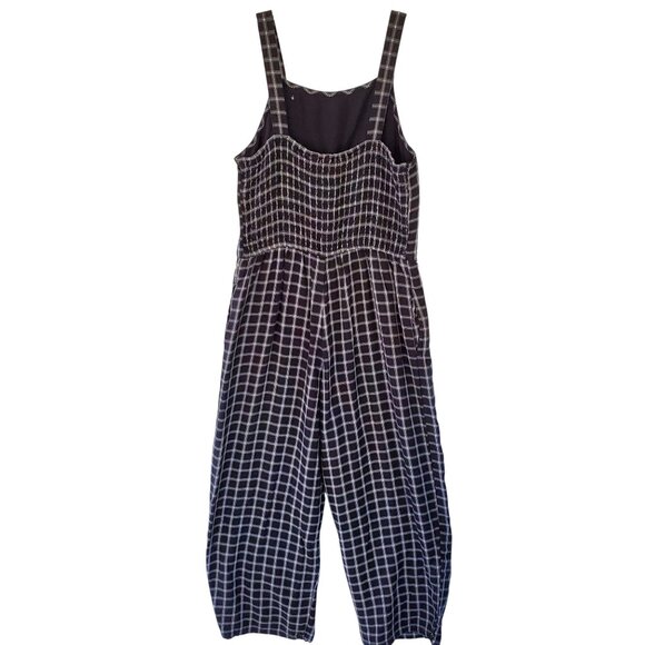 ABERCROMBIE Kids Plaid Overall Jumpsuit Girls 13/14 Pull On Pockets Stretch Back - Picture 5 of 8